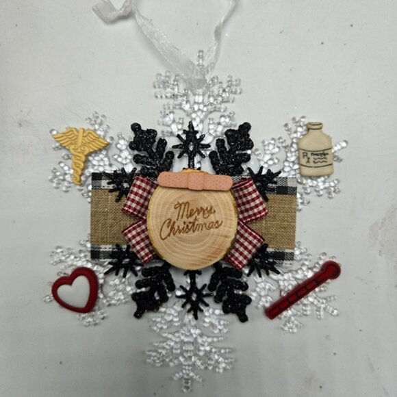 NWT Nurse Ornament Nursing RN Occupation Christmas Holiday Decor OOAK Handmade - Picture 2 of 4